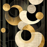 Elegant Neutral Gold Symmetrical Design(Black)