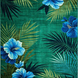 Vibrant Tropical Floral Aesthetic(Blue)