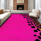 Ultra Soft Area Rug, Non Slip, Stain Resistant, Washable Area Rugs for Living Room, Bedroom, Chic Vintage Cheetah Aesthetic(Pink)