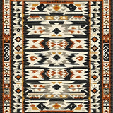 Ultra Soft Area Rug, Non Slip, Stain Resistant, Washable Area Rugs for Living Room, Bedroom, Striking Tribal Geometric Visual Appeal(Brown)