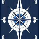 Ultra Soft Area Rug, Non Slip, Stain Resistant, Washable Area Rugs for Living Room, Bedroom, Striking Abstract Nautical Elements(Blue)