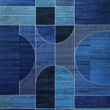 Ultra Soft Area Rug, Non Slip, Stain Resistant, Washable Area Rugs for Living Room, Bedroom, Boho Dark Blue Bedroom Meditation Area Rug(Blue)