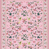 Ultra Soft Area Rug, Non Slip, Stain Resistant, Washable Area Rugs for Living Room, Bedroom, Pastel Garden-Inspired Nature Motif(Pink)