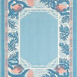 Ultra Soft Area Rug, Non Slip, Stain Resistant, Washable Area Rugs for Living Room, Bedroom, Transitional Beach Vibe Aesthetic(Blue)