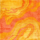 Ultra Soft Area Rug, Non Slip, Stain Resistant, Washable Area Rugs for Living Room, Bedroom, Whimsical Shaggy Orange Yellow Fusion(Yellow)