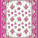 Ultra Soft Area Rug, Non Slip, Stain Resistant, Washable Area Rugs for Living Room, Bedroom, Graceful Nature-Inspired Design(White)