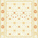 Ultra Soft Area Rug, Non Slip, Stain Resistant, Washable Area Rugs for Living Room, Bedroom, Retro Beige Geometric and Floral Fusion Design(Beige)