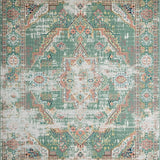 Distressed Cream and Green Tiled(Green)