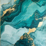 Elegant Gold Veined Aesthetic(Blue)