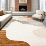 Low Pile Modern Rustic Area Featuring Beige Abstract(Beige)