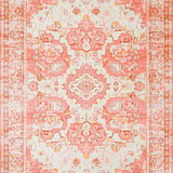Ultra Soft Area Rug, Non Slip, Stain Resistant, Washable Area Rugs for Living Room, Bedroom, Elegant Subtle Textured Motif(Pink)
