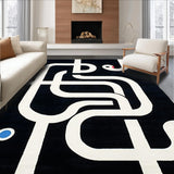 Artistic Off White Patterned Background(Black)