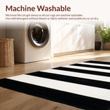 Ultra Soft Area Rug, Non Slip, Stain Resistant, Washable Area Rugs for Living Room, Bedroom, Stylish Abstract Tiled Arrangement(Black)
