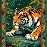Ultra Soft Area Rug, Non Slip, Stain Resistant, Washable Area Rugs for Living Room, Bedroom, Colorful Whimsical Nature Pattern(Orange)