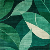Ultra Soft Area Rug, Non Slip, Stain Resistant, Washable Area Rugs for Living Room, Bedroom, Stylish Modern Organic Aesthetic(Green)