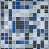 Ultra Soft Area Rug, Non Slip, Stain Resistant, Washable Area Rugs for Living Room, Bedroom, Elegant Abstract Tiled Pattern(Blue)
