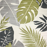 Ultra Soft Area Rug, Non Slip, Stain Resistant, Washable Area Rugs for Living Room, Bedroom, Elegant Earthy Monstera Motif(Gray)