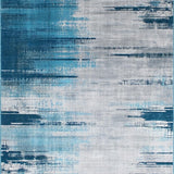 Ultra Soft Area Rug, Non Slip, Stain Resistant, Washable Area Rugs for Living Room, Bedroom, Rustic Neutral Watercolor Impression(Blue)