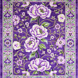 Ultra Soft Area Rug, Non Slip, Stain Resistant, Washable Area Rugs for Living Room, Bedroom, Gorgeous Floral Tassel Embellishment(Purple)