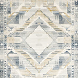 Ultra Soft Area Rug, Non Slip, Stain Resistant, Washable Area Rugs for Living Room, Bedroom, Neutral Geometric Area with Captivating Ivory Beige Design(Gray)