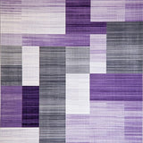 Ultra Soft Area Rug, Non Slip, Stain Resistant, Washable Area Rugs for Living Room, Bedroom, Rustic Purple Grey Blend(Purple)