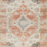 Ultra Soft Area Rug, Non Slip, Stain Resistant, Washable Area Rugs for Living Room, Bedroom, Sophisticated Earthy Geometric Arrangement(Red)