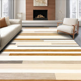 Contemporary Stripe Area Neutral Tone Non Slip Stain Proof(Beige)
