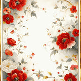 Elegant Earthy Floral Fusion(Red)