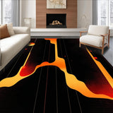 Unique Abstract Flame Inspired Motif(Red)