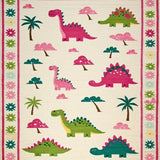 Dynamic Child Friendly Dino Illustrations(Pink)