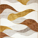 Ultra Soft Area Rug, Non Slip, Stain Resistant, Washable Area Rugs for Living Room, Bedroom, Luxurious Muted Color Composition(Gold)