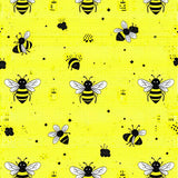 Ultra Soft Area Rug, Non Slip, Stain Resistant, Washable Area Rugs for Living Room, Bedroom, Whimsical Bee Mosaic Artwork(Yellow)