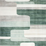Ultra Soft Area Rug, Non Slip, Stain Resistant, Washable Area Rugs for Living Room, Bedroom, Elegant Modern Wave Aesthetic(Gray)