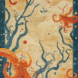 Ultra Soft Area Rug, Non Slip, Stain Resistant, Washable Area Rugs for Living Room, Bedroom, Boho Octopus Rug:  Playful Tentacle Pattern Area Rug(Beige)