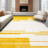 Ultra Soft Area Rug, Non Slip, Stain Resistant, Washable Area Rugs for Living Room, Bedroom, Chic Half Moon Bright Design(Yellow)