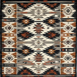 Ultra Soft Area Rug, Non Slip, Stain Resistant, Washable Area Rugs for Living Room, Bedroom, Unique Tiled Tribal Aesthetic(Brown)