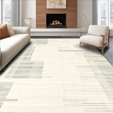 Ultra Soft Area Rug, Non Slip, Stain Resistant, Washable Area Rugs for Living Room, Bedroom, Soft Neutral Minimalist Design Accent(Beige)