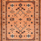 Ultra Soft Area Rug, Non Slip, Stain Resistant, Washable Area Rugs for Living Room, Bedroom, Warm Cozy Diamond Arrangement(Orange)