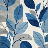Ultra Soft Area Rug, Non Slip, Stain Resistant, Washable Area Rugs for Living Room, Bedroom, Tropical Pattern Outdoor Patio Stain-Resistant Carpet(Blue)