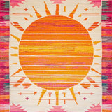 Ultra Soft Area Rug, Non Slip, Stain Resistant, Washable Area Rugs for Living Room, Bedroom, Vibrant Playful Color Splash Design(Orange)