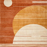 Ultra Soft Area Rug, Non Slip, Stain Resistant, Washable Area Rugs for Living Room, Bedroom, Trendy Artistic Ethereal Patterns(Brown)
