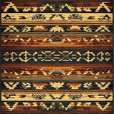 Ultra Soft Area Rug, Non Slip, Stain Resistant, Washable Area Rugs for Living Room, Bedroom, Contemporary Warm Palette Pattern(Brown)