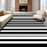 Ultra Soft Area Rug, Non Slip, Stain Resistant, Washable Area Rugs for Living Room, Bedroom, Vibrant Elegant Ogee Pattern(Black)