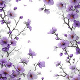 Ultra Soft Area Rug, Non Slip, Stain Resistant, Washable Area Rugs for Living Room, Bedroom, Modern Elegant Floral Composition(Purple)