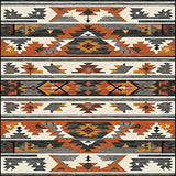 Ultra Soft Area Rug, Non Slip, Stain Resistant, Washable Area Rugs for Living Room, Bedroom, Dynamic Southwest Inspired Elements(Brown)