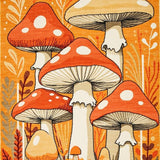 Ultra Soft Area Rug, Non Slip, Stain Resistant, Washable Area Rugs for Living Room, Bedroom, Artistic Abstract Fungi Style(Orange)