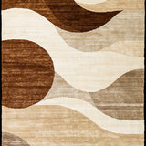 Ultra Soft Area Rug, Non Slip, Stain Resistant, Washable Area Rugs for Living Room, Bedroom, Rustic Warm Neutral Motifs(Beige)