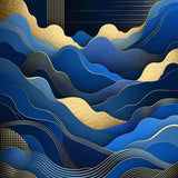 Contemporary Abstract Color Splash(Blue)