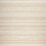 Handwoven Oval Area in Earthy Beige with Delicate White Lines(Beige)