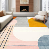 Ultra Soft Area Rug, Non Slip, Stain Resistant, Washable Area Rugs for Living Room, Bedroom, Contemporary Nordic Blocks With Avant Garde Graphic Design(Gray)